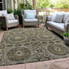 Piper Looms Chantille Panels ACN1923 Taupe Machine Washable Area Rug Outdoor Lifestyle Image Feature