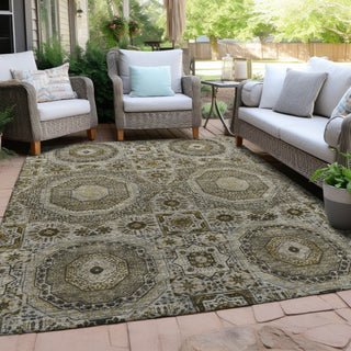 Piper Looms Chantille Panels ACN1923 Taupe Machine Washable Area Rug Outdoor Lifestyle Image Feature