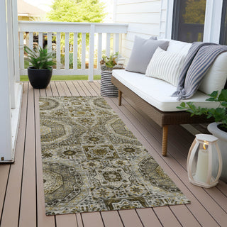 Piper Looms Chantille Panels ACN1923 Taupe Machine Washable Area Rug Runner Outdoor Lifestyle Image Feature