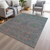 Piper Looms Chantille Panels ACN1923 Teal Machine Washable Area Rug Lifestyle Image Feature