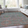 Piper Looms Chantille Panels ACN1923 Teal Machine Washable Area Rug Lifestyle Image Feature