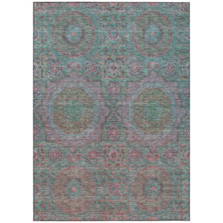 Piper Looms Chantille Panels ACN1923 Teal Machine Washable Area Rug main image
