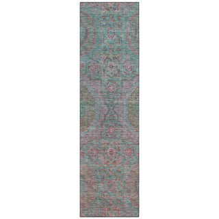 Piper Looms Chantille Panels ACN1923 Teal Machine Washable Area Rug Runner Main Image