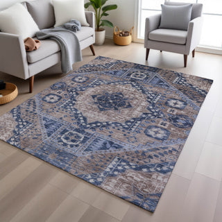 Piper Looms Chantille Diamond ACN1924 Brown Machine Washable Area Rug Lifestyle Image Feature