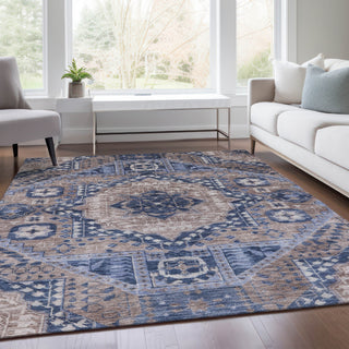 Piper Looms Chantille Diamond ACN1924 Brown Machine Washable Area Rug Lifestyle Image Feature