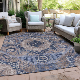 Piper Looms Chantille Diamond ACN1924 Brown Machine Washable Area Rug Outdoor Lifestyle Image Feature