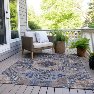 Piper Looms Chantille Diamond ACN1924 Brown Machine Washable Area Rug Outdoor Lifestyle Image Feature