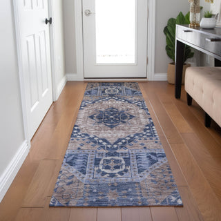 Piper Looms Chantille Diamond ACN1924 Brown Machine Washable Area Rug Runner Lifestyle Image Feature