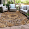Piper Looms Chantille Diamond ACN1924 Copper Machine Washable Area Rug Outdoor Lifestyle Image Feature