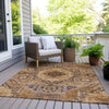 Piper Looms Chantille Diamond ACN1924 Copper Machine Washable Area Rug Outdoor Lifestyle Image Feature