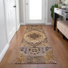 Piper Looms Chantille Diamond ACN1924 Copper Machine Washable Area Rug Runner Lifestyle Image Feature