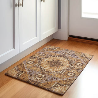 Piper Looms Chantille Diamond ACN1924 Copper Machine Washable Area Rug Scatter Lifestyle Image Feature