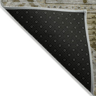 Piper Looms Chantille Diamond ACN1924 Khaki Machine Washable Area Rug Backing Image