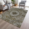 Piper Looms Chantille Diamond ACN1924 Khaki Machine Washable Area Rug Lifestyle Image Feature