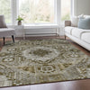 Piper Looms Chantille Diamond ACN1924 Khaki Machine Washable Area Rug Lifestyle Image Feature