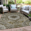 Piper Looms Chantille Diamond ACN1924 Khaki Machine Washable Area Rug Outdoor Lifestyle Image Feature