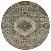 Piper Looms Chantille Diamond ACN1924 Khaki Machine Washable Area Rug Round Main Image