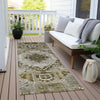 Piper Looms Chantille Diamond ACN1924 Khaki Machine Washable Area Rug Runner Outdoor Lifestyle Image Feature