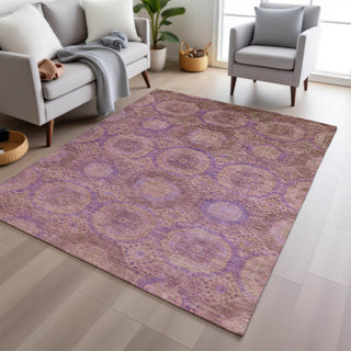Piper Looms Chantille Panels ACN1925 Blush Machine Washable Area Rug Lifestyle Image Feature
