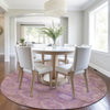 Piper Looms Chantille Panels ACN1925 Blush Machine Washable Area Rug Round Lifestyle Image Feature