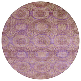 Piper Looms Chantille Panels ACN1925 Blush Machine Washable Area Rug Round Main Image