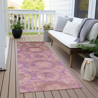 Piper Looms Chantille Panels ACN1925 Blush Machine Washable Area Rug Runner Outdoor Lifestyle Image Feature