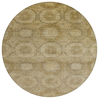 Piper Looms Chantille Panels ACN1925 Brown Machine Washable Area Rug Round Main Image