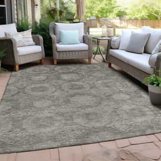 Piper Looms Chantille Panels ACN1925 Pewter Machine Washable Area Rug Outdoor Lifestyle Image Feature