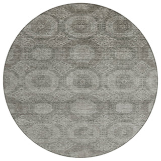Piper Looms Chantille Panels ACN1925 Pewter Machine Washable Area Rug Round Main Image