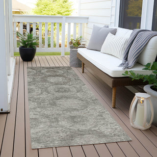 Piper Looms Chantille Panels ACN1925 Pewter Machine Washable Area Rug Runner Outdoor Lifestyle Image Feature