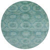 Piper Looms Chantille Panels ACN1925 Teal Machine Washable Area Rug Round Main Image