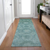 Piper Looms Chantille Panels ACN1925 Teal Machine Washable Area Rug Runner Lifestyle Image Feature