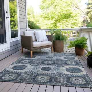 Piper Looms Chantille Panels ACN1926 Blue Machine Washable Area Rug Outdoor Lifestyle Image Feature