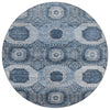 Piper Looms Chantille Panels ACN1926 Blue Machine Washable Area Rug Round Main Image