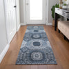 Piper Looms Chantille Panels ACN1926 Blue Machine Washable Area Rug Runner Lifestyle Image Feature