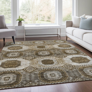 Piper Looms Chantille Panels ACN1926 Brown Machine Washable Area Rug Lifestyle Image Feature