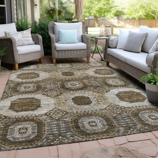 Piper Looms Chantille Panels ACN1926 Brown Machine Washable Area Rug Outdoor Lifestyle Image Feature