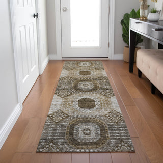 Piper Looms Chantille Panels ACN1926 Brown Machine Washable Area Rug Runner Lifestyle Image Feature