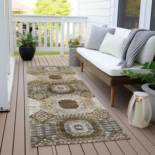 Piper Looms Chantille Panels ACN1926 Brown Machine Washable Area Rug Runner Outdoor Lifestyle Image Feature