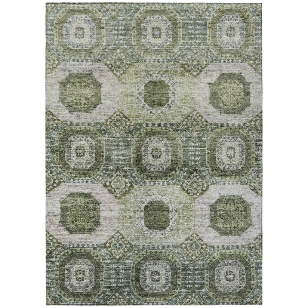 Piper Looms Chantille Panels ACN1926 Olive Machine Washable Area Rug main image