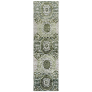 Piper Looms Chantille Panels ACN1926 Olive Machine Washable Area Rug Runner Main Image