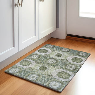 Piper Looms Chantille Panels ACN1926 Olive Machine Washable Area Rug Scatter Lifestyle Image Feature