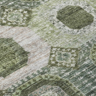 Piper Looms Chantille Panels ACN1926 Olive Machine Washable Area Rug Swatch Image