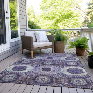 Piper Looms Chantille Panels ACN1926 Purple Machine Washable Area Rug Outdoor Lifestyle Image Feature