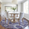 Piper Looms Chantille Panels ACN1926 Purple Machine Washable Area Rug Round Lifestyle Image Feature