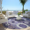 Piper Looms Chantille Panels ACN1926 Purple Machine Washable Area Rug Round Outdoor Lifestyle Image Feature