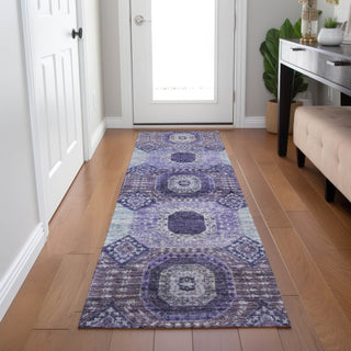 Piper Looms Chantille Panels ACN1926 Purple Machine Washable Area Rug Runner Lifestyle Image Feature