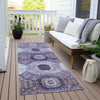 Piper Looms Chantille Panels ACN1926 Purple Machine Washable Area Rug Runner Outdoor Lifestyle Image Feature