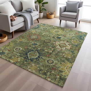 Piper Looms Chantille Global ACN1927 Aloe Machine Washable Area Rug Lifestyle Image Feature