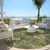 Piper Looms Chantille Global ACN1927 Aloe Machine Washable Area Rug Round Outdoor Lifestyle Image Feature